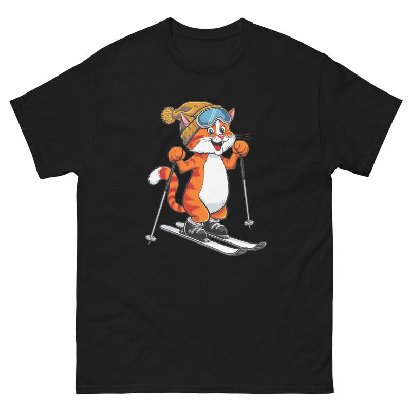 T-shirt de ski amusant pour chat Orange S