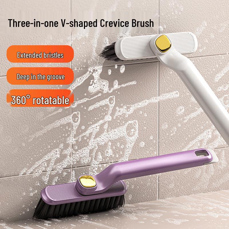

Multi-Use Crevice & Corner Cleaning Brush for Bathroom, Kitchen & Household белый