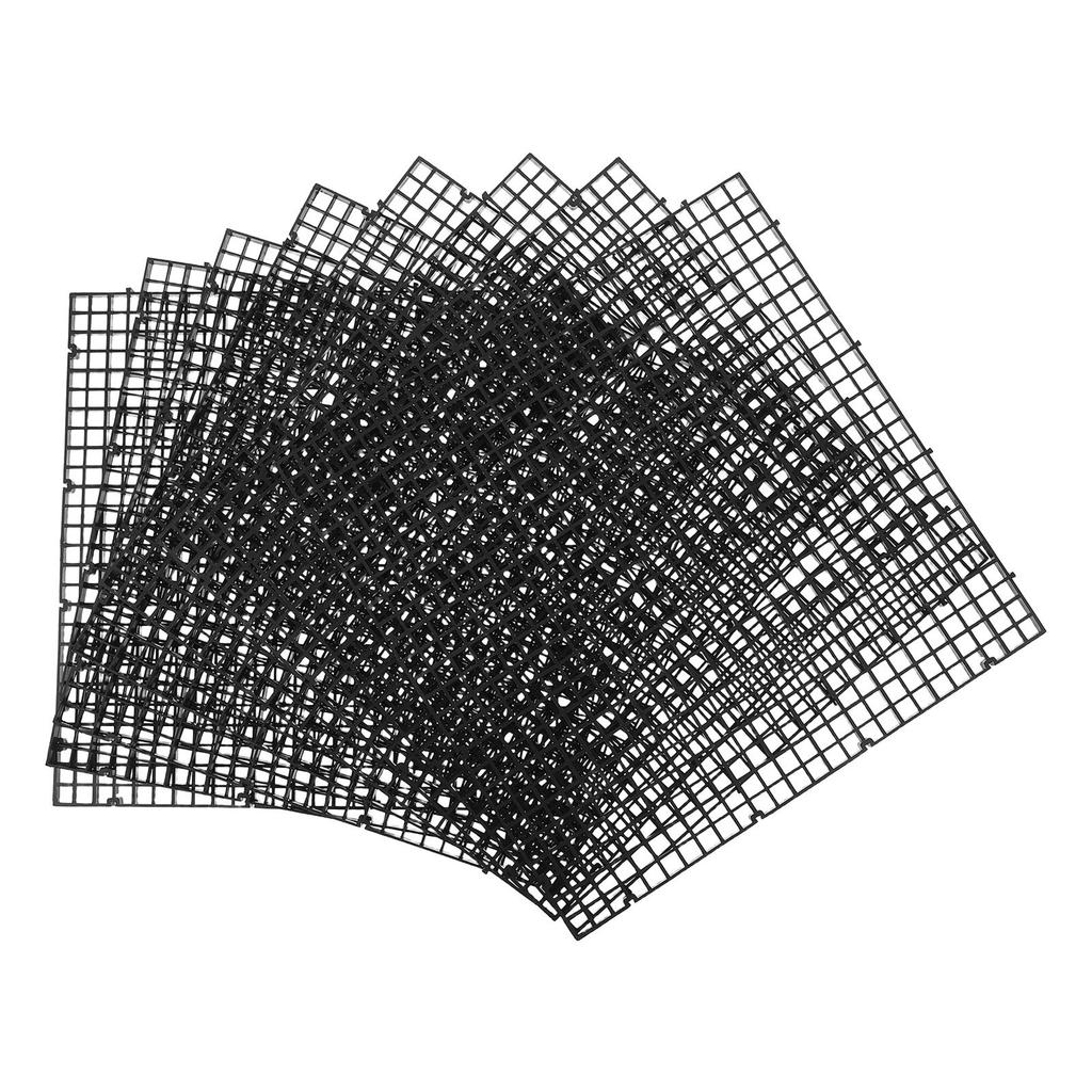 8pcs 30x30cm Aquarium Bottom Filter Mesh Partition Dividers Grid Filter Plate Fish Tank Bottom Isolation Board, 0.39 Inch Hole