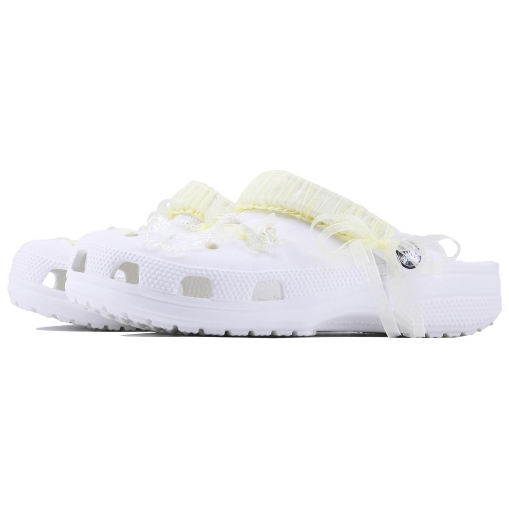 Crocs Classic Clog Romantic Feast SDS EVA Simple Small Fresh Casual and Comfortable Hole Shoes Unisex White
