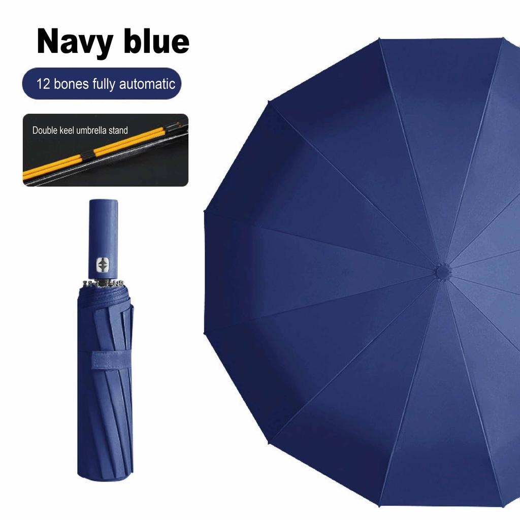24 Fracture Umbrella, Sun And Rain Dual-Purpose Fully Automatic Umbrella, High-End Sense, Men'S Vinyl Sunshade, Sun Protecti