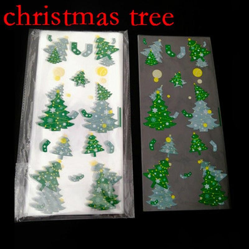 100 Stück Weihnachts-Keksverpackung Plastiktüten Weihnachtsfeier Tüten Süßigkeitentüte Festivalparty Geschenk