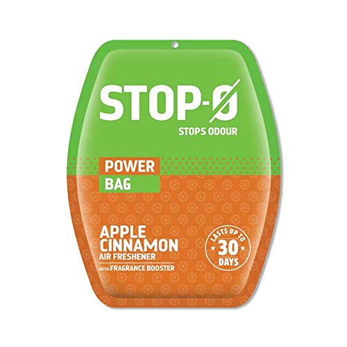 Stop-O Power Bag Bathroom Air Freshener 10Gx4 Pack Assorted ( Melon Apple Cinnamon Tangerine)