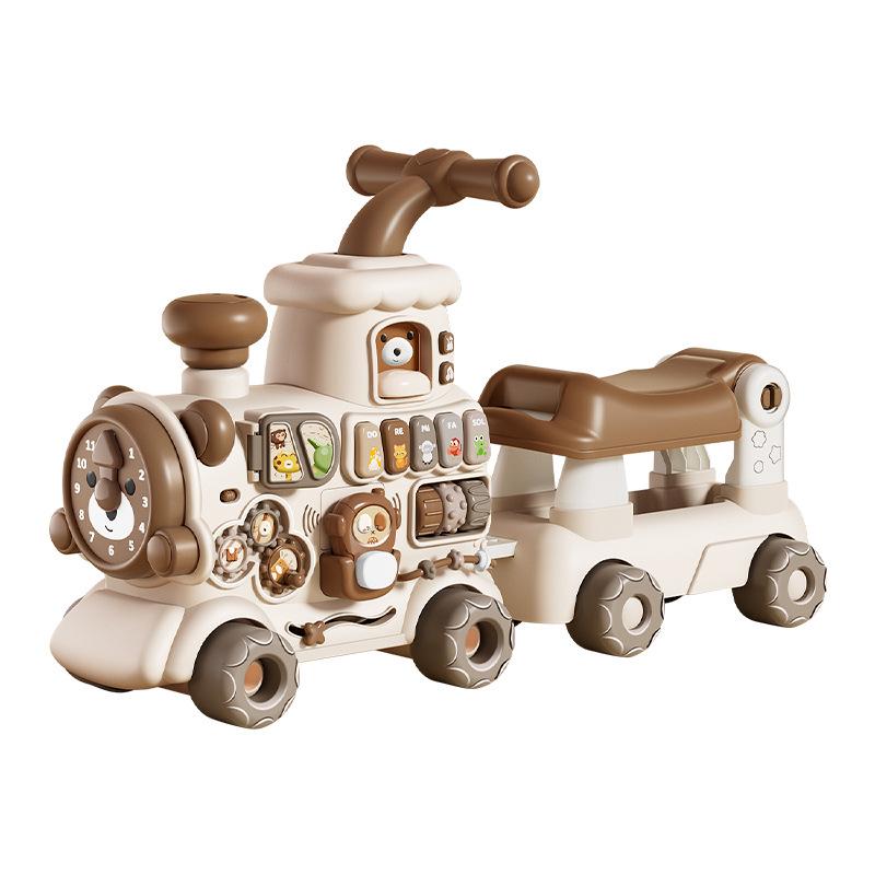 Multifunctional Baby 5-in-1 Walker Stroller: Educational, Anti-rollover, Sliding Toy Car