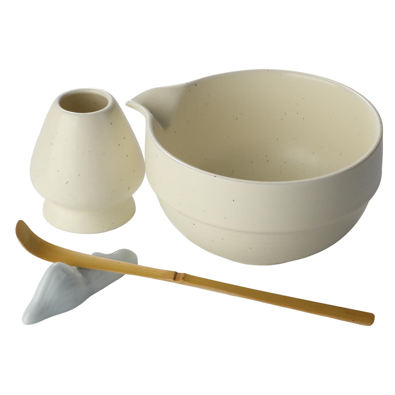 Matcha Tea Ceramic Matcha Tea Ceremony Tea Home Tea Matcha Includes Matcha Bamboo Scoop and Tea Scoop Stand Bowl, Set, Set, Utensils, Beginner, Use, белый