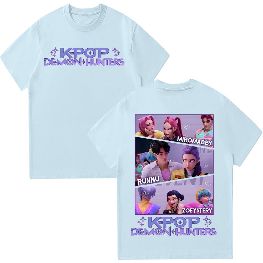 Kpop Chasseurs de Démons BABY HUNTRIX T-shirts Saja Été Haut à Manches Courtes Vêtements Femme Homme Coton Unisexe T-shirts Graphiques Mode