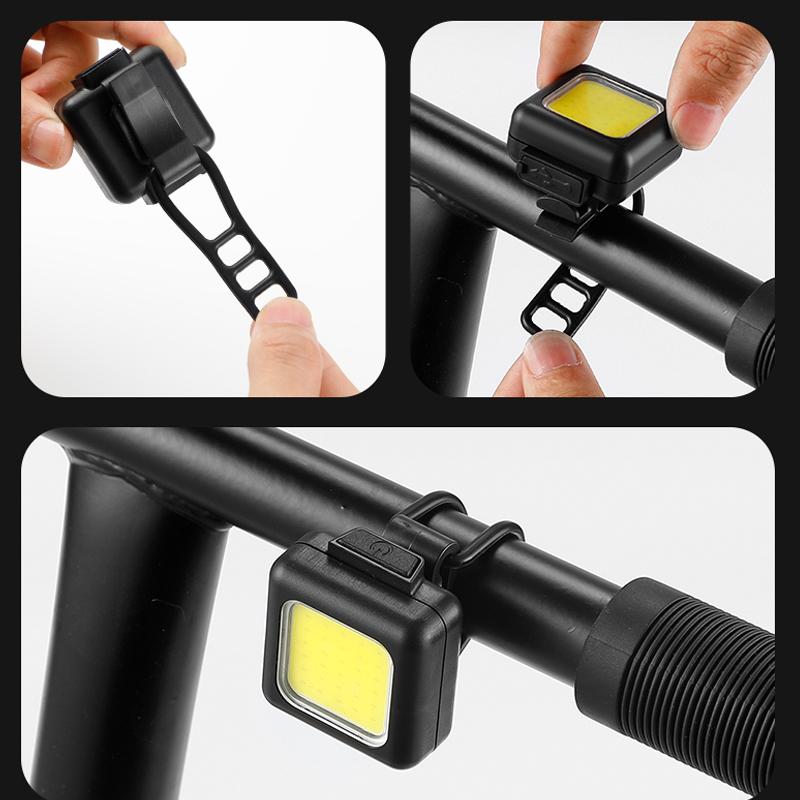 Nové cyklistické kolo Sada předních zadních světel Bike USB Nabíjecí Světlomet MTB Vodotěsné zadní světlo LED Lucerna COB Cyklistická svítilna