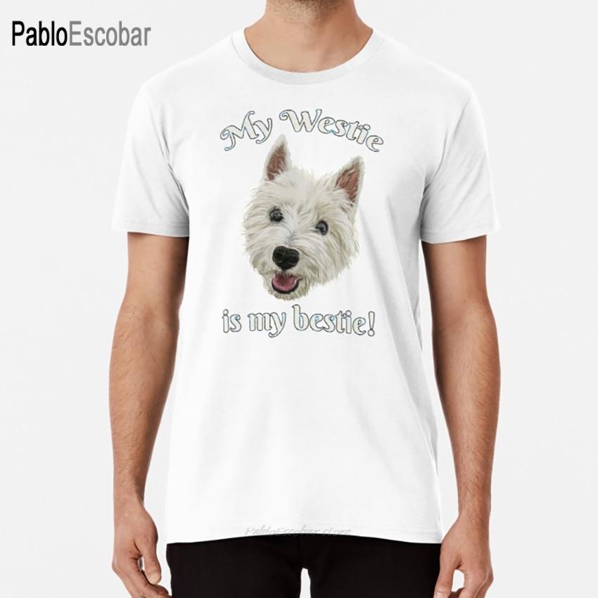 My Westie Is My Bestie Funny Terrier T shirt westie west highland terrier dog puppy breed pet pet lover pet owner