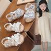 2026 Girls' Lace Princess Sandals - Soft Sole, Non-Slip, Stylish Beach Shoes for Little Girls