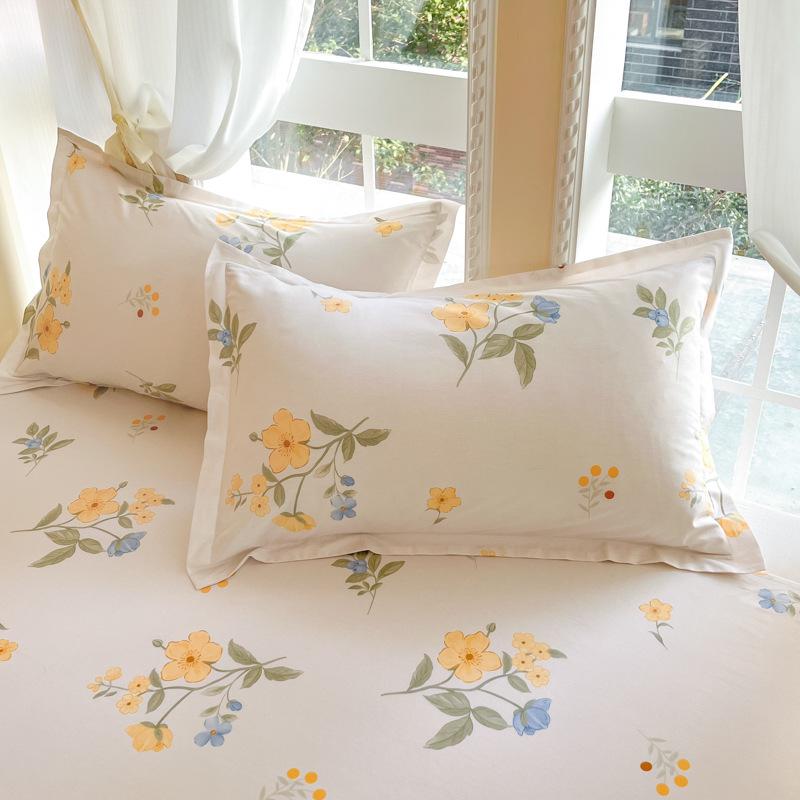 Cotton Pillowcases: Pure Cotton, Simple Style for Home, Dorms, Single & Double Rooms (Single/Pair)