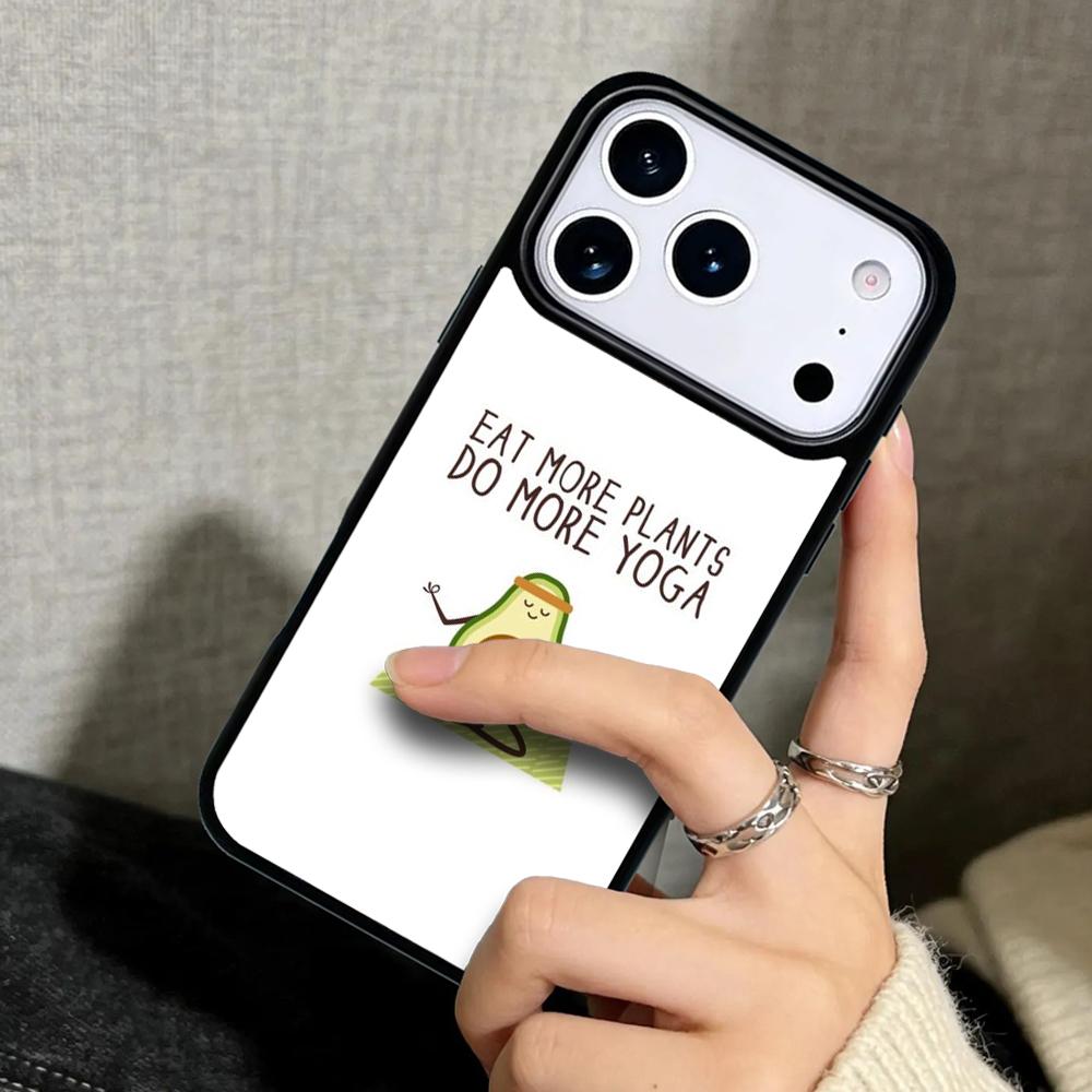 Capa Case for iPhone 17 Air 16 Pro Max 15 Plus 11 13 Mini 14 12 Back Phone Cover Cute Avocado Fruits