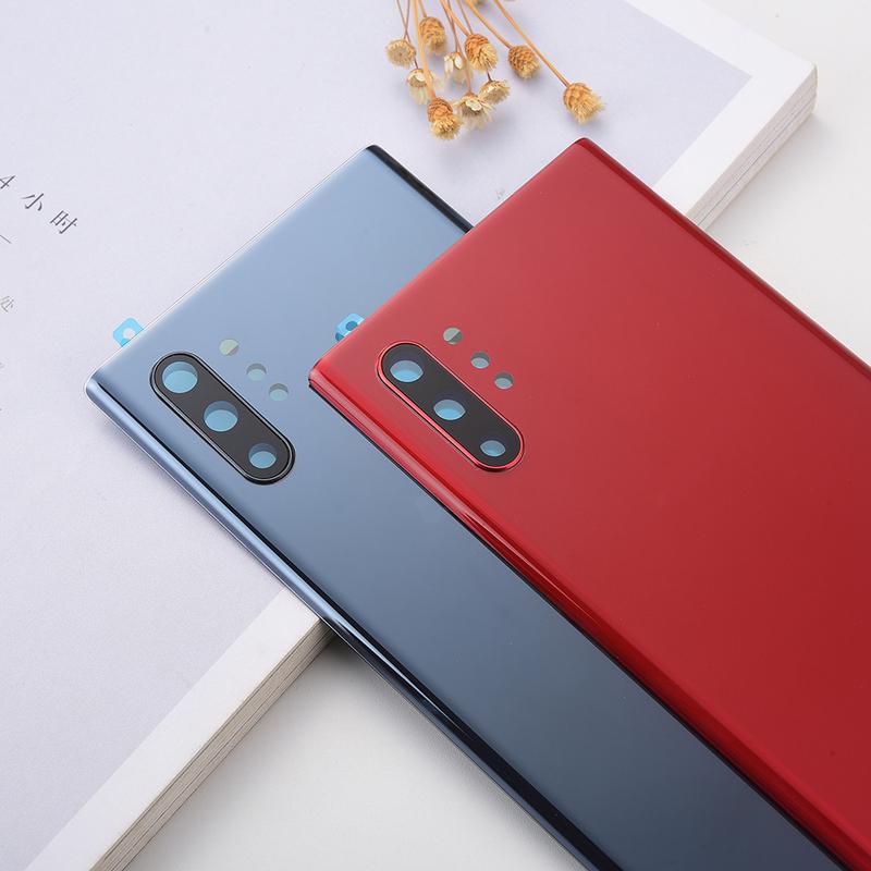 For Samsung Galaxy Note 10 Plus N975 N975F Note 10 N970 N970F Glass Back Battery Housing Cover Rear Door Cover Note 10 10+