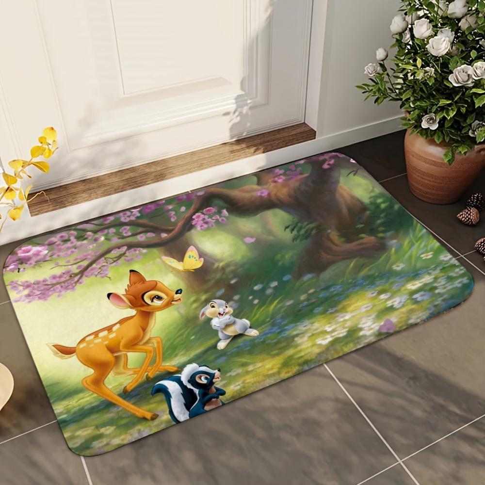 1pc  Disney Bambi Bathroom Absorbent Mats Anti-Slip Mats Home Decor Supplies Carpets Home Kitchen Floor Mats