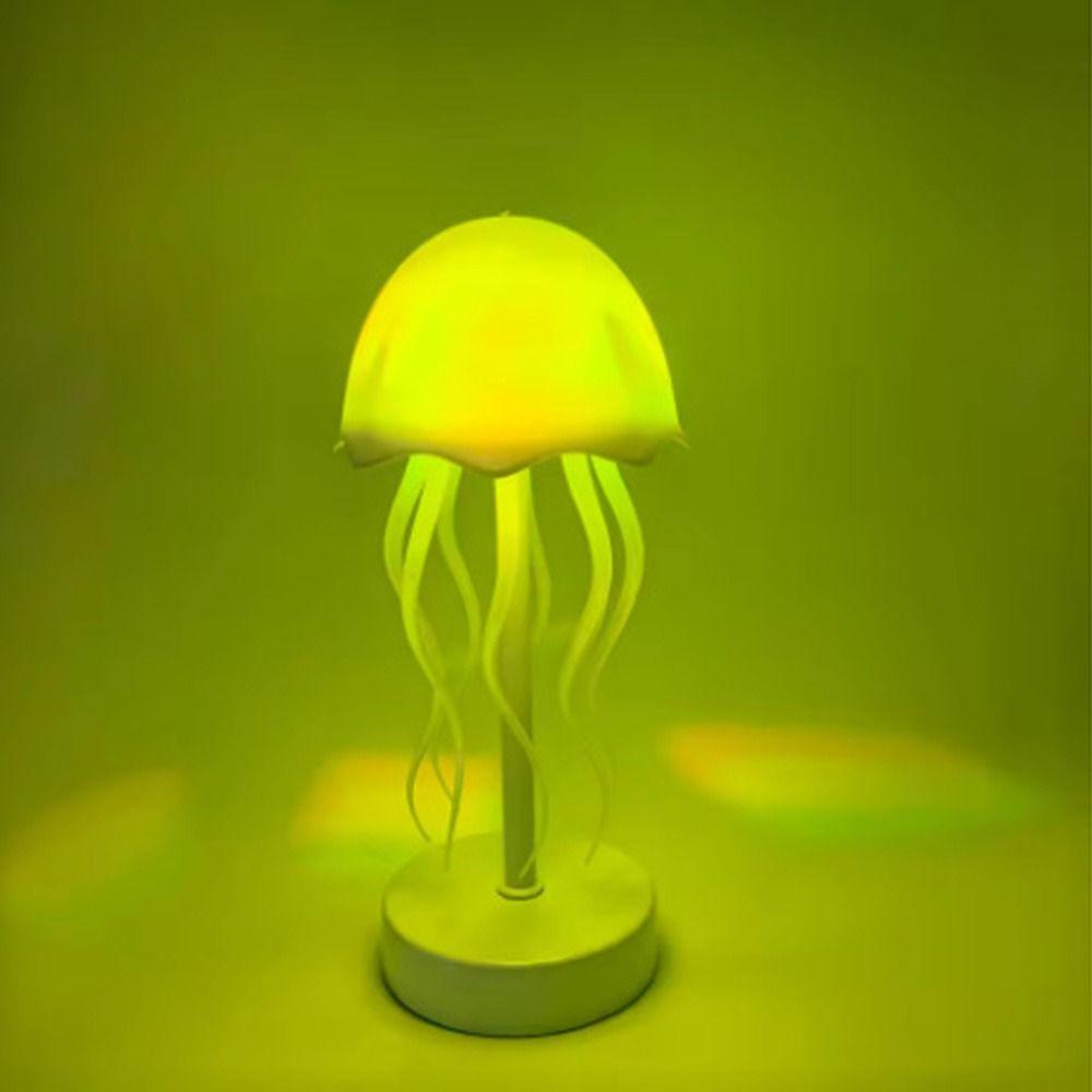 Adjustable 3D Floating Jellyfish Lamp Cartoon Jellyfish Table Lamp  Bedroom Decor