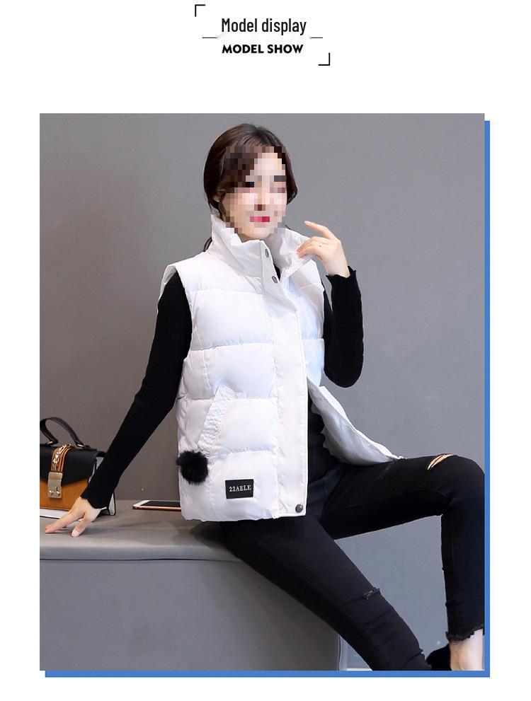 Ärmellose Daunen-Baumwollweste für Damen - 2024 Modetrend für Herbst und Winter