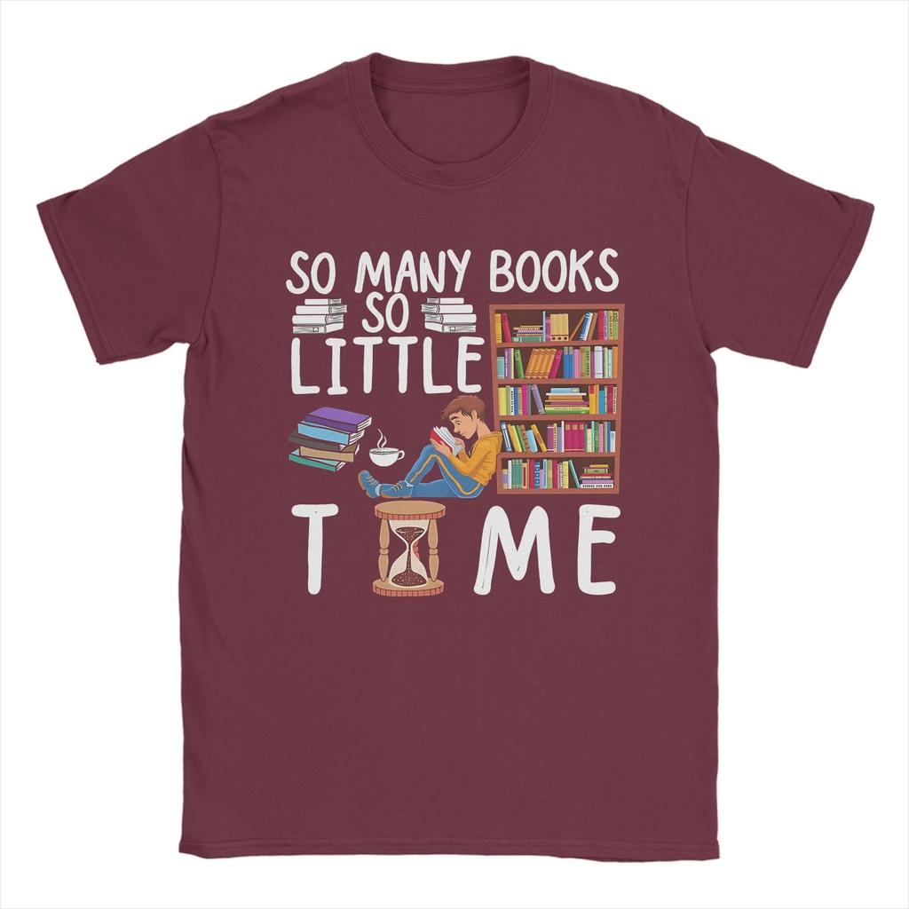 Vintage T Shirt Summer So Unisexy books so little time Novelty T Shirts   Cotton Tshirt for Unisex YK Retro Big Size Clothing