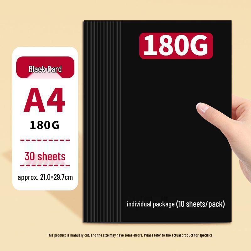 Carton A4 Alb Olandez Îngroșat, Carton Kraft Negru Handmade, Carton Colorat pentru Copii, Stil Ziar.