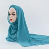 Fashion Pearl Chiffon Hijab Shawls Of Muslim Women Solid Color Head Wraps Scarf For Ladies