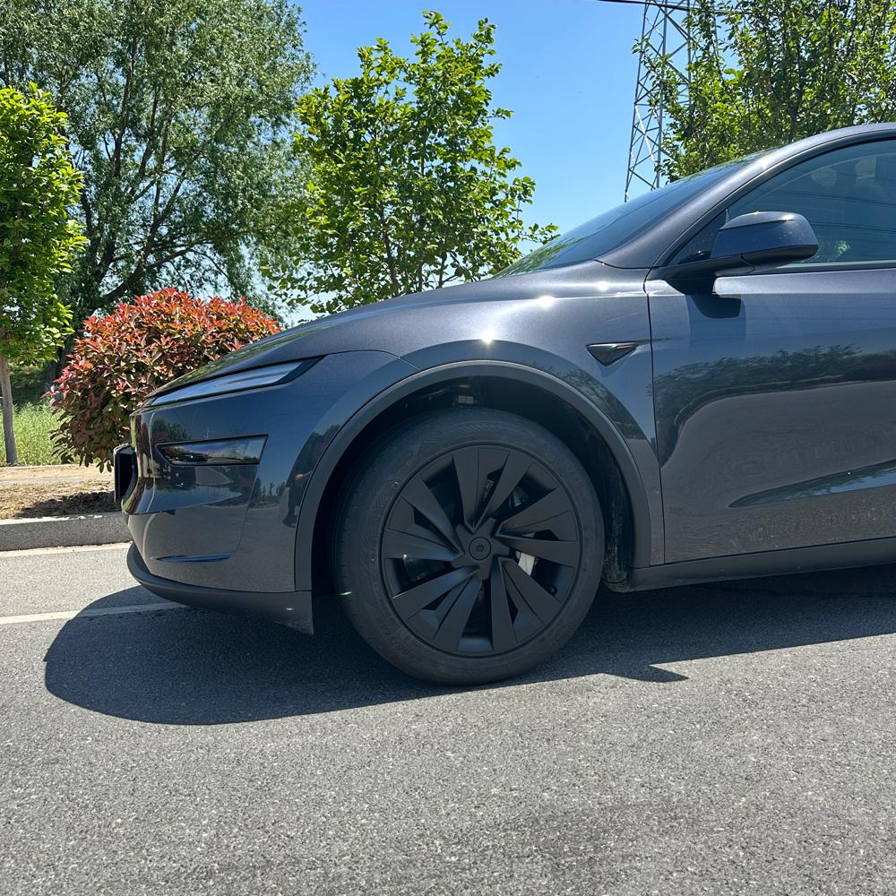Para Tesla Model Y Juniper 4 Peças Calota de Roda 19 Polegadas Calota de Cubo Substituição Performance Calota de Roda Crossflow 2025 Acessório de Calota Completa