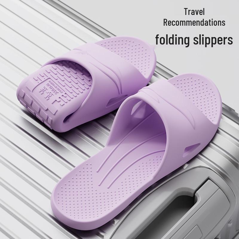 Unisex Portable Folding Non-Slip Travel Slippers for Beach, Bathroom, and Business Trips