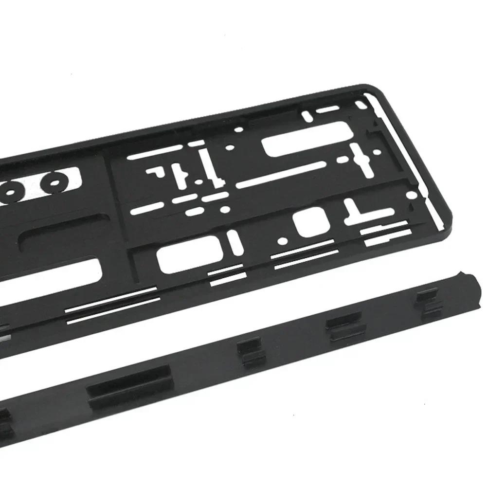 1/2Pcs Car Licence Plate Bracket Black Number Plate Holder EU Standard License Plate Frame Cover Anti-corrosion Auto Accessories License Plate Covers