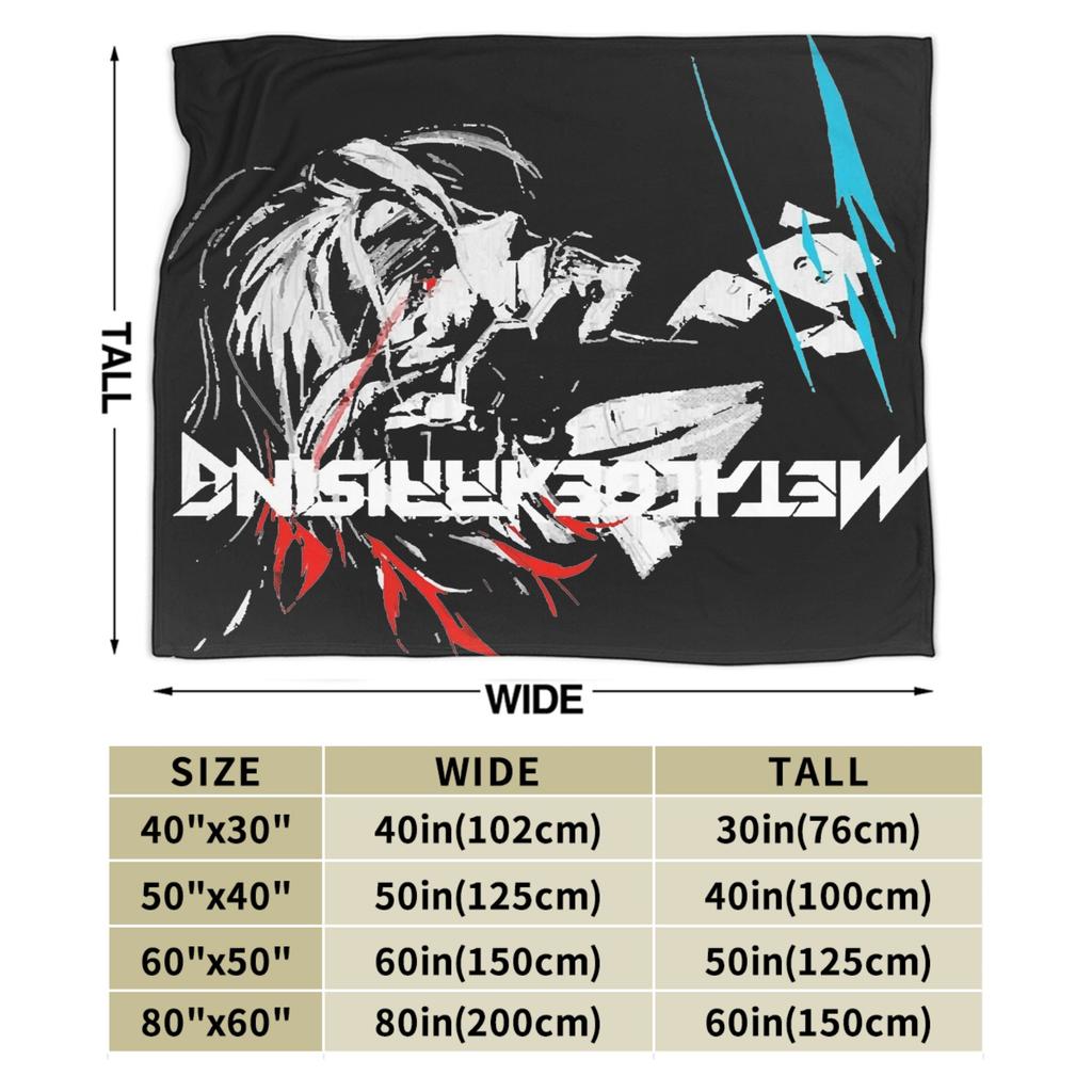 Metal Gear Solid Rising Inverted  Blanket Warm Cozy Fluffy  Throw Blankets for Couch Multiple Sizes Throws And Blankets