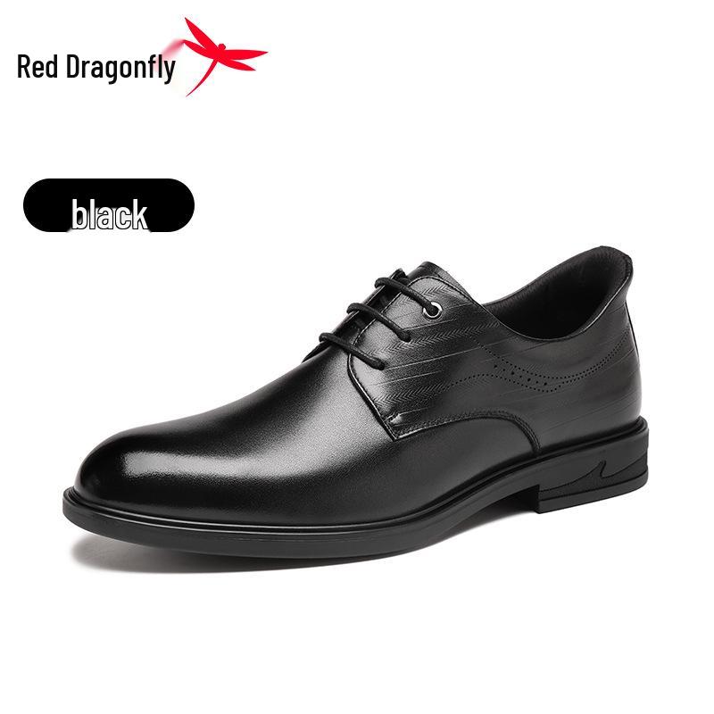 Red Dragonfly Men's Luxury Leather Derby Shoes - Casual & Formal