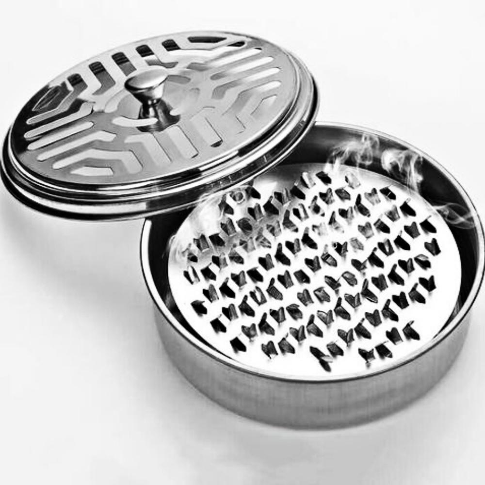 Stainless Steel Mosquito Coil Holder Round Mosquito Coil Tray Heat-resistant Mosquito Coil Burner Indoor Outdoor Supplies
