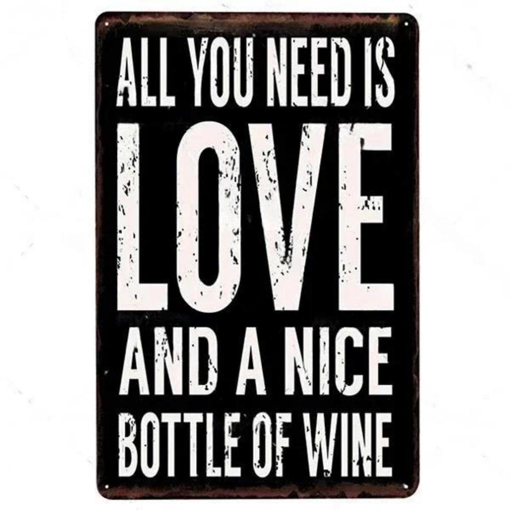 Vintage World Wine Metal Sign Plaque Whiskey Painting Alcohol Poster for Bar Club Man Cave Wall Decor Retro Pub Decoration