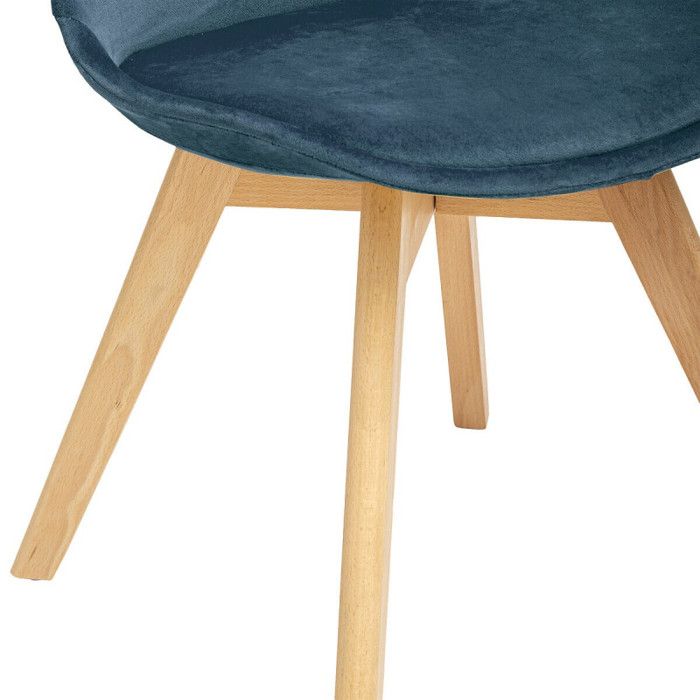 Chaise en velours style scandinave "Helsinki" Atmosphera
