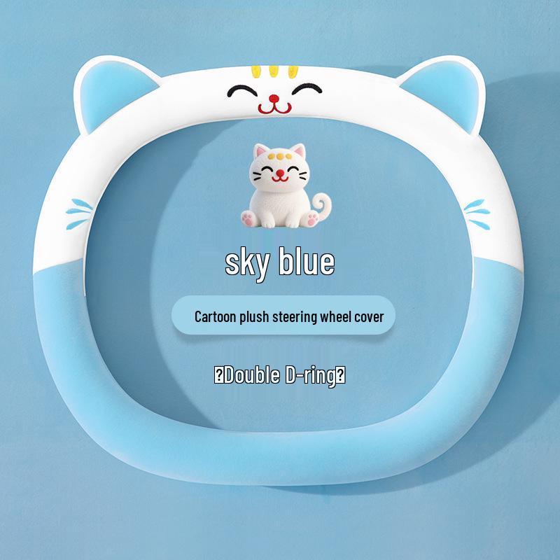 Universal Winter Non-Slip Plush Steering Wheel Cover - Wear-Resistant & Stylish for Men and Women