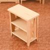 45669 Mini Dollhouse Wooden Unpainted Locker Cabinet Storage Rack Model Decor