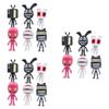 Cute Pvc Siren Head Models 6 Pcs Big Head Siren Tv Hand Ornaments