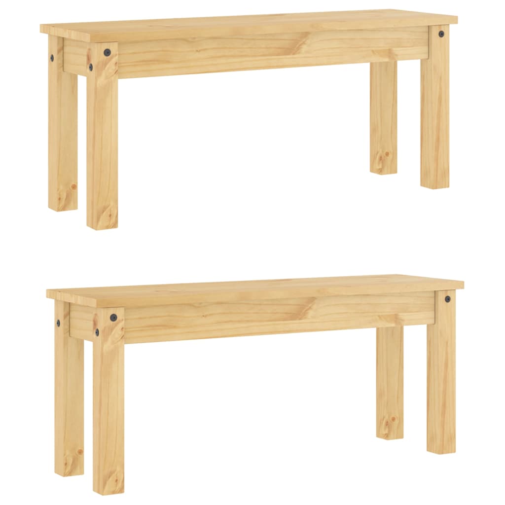 3 Piece Dining Set PANAMA Solid Pine Wood