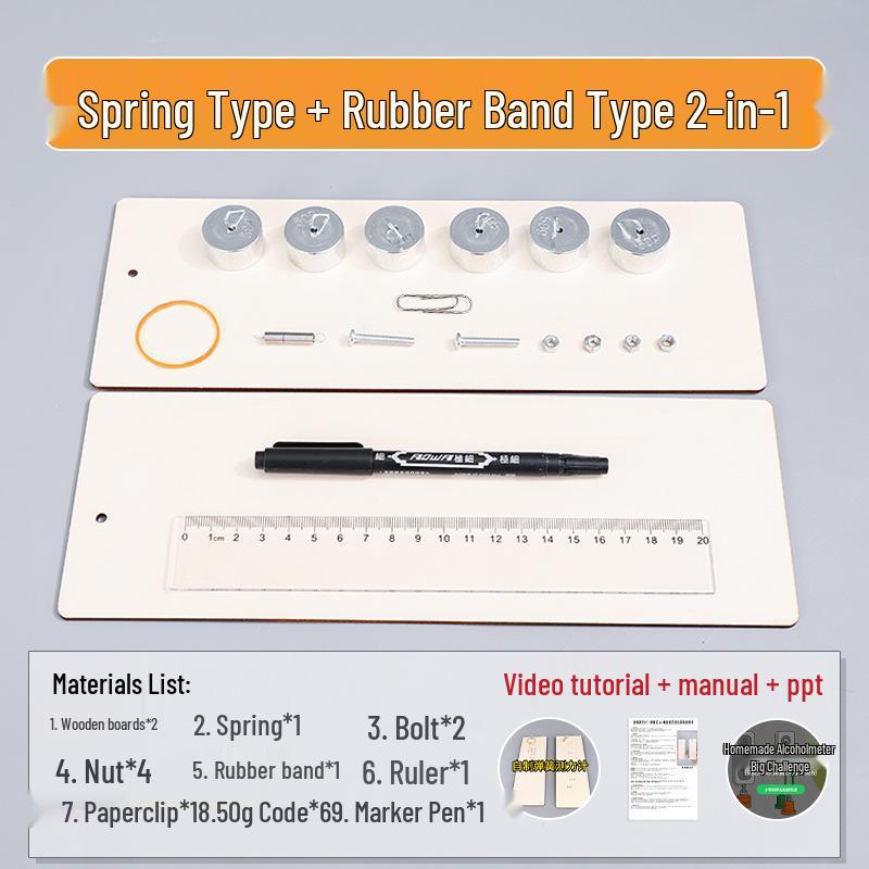 DIY Physics Force Meter Kit for Junior High Students