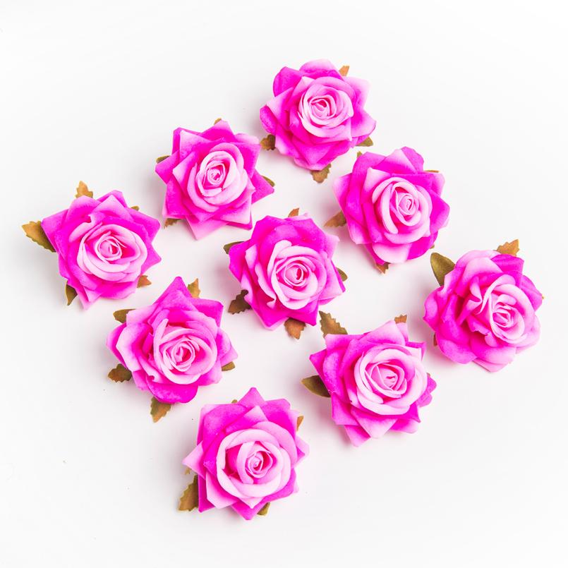 

5/10 Pieces Artificial Flowers Flannel Rose Heads Wedding Scrapbook Home Room Table Decorations Bridal Diy Accessories Clearance 5 Pieces глибокий рожевий колір