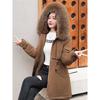 Women's Mid-Length Korean Style Parka - Trendy, Loose-Fit, Plus Size, Cotton-Padded Winter Jacket
