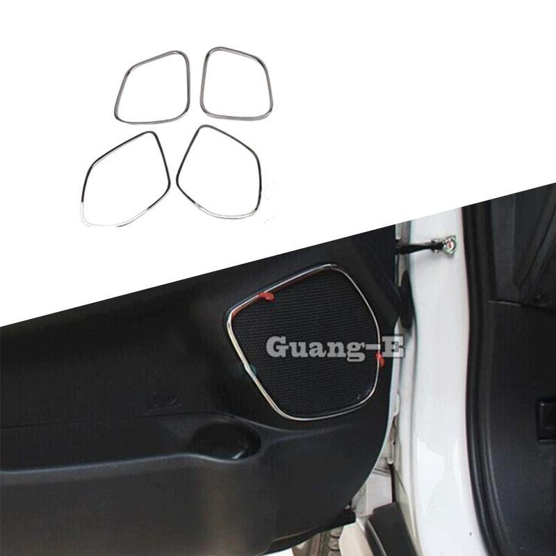 For Mitsubishi ASX 2013 2014 2015 2016 2017 2018 Car Door Styling ABS Chrome Audio Speak Sound Cover Ring Circle Lamp Trim Part