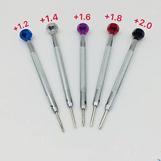 6 Sizes Set Precision Steel Flat Head Screwdriver Blade for Watch Jewelry Jewelry Watchmaker Tools Watchmaker Repair Tools + -0.8~-1.6