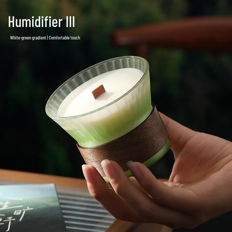 Long-lasting Soy Wax Aroma Candle with Wooden Core - Water Lily Scent for Bedroom, Birthday, Wedding Party, and Decorative Ornaments