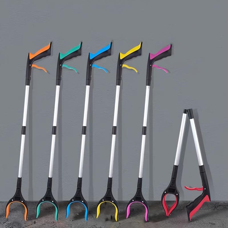 Foldable Garbage Grabber with Rotating Head, Lightweight Aluminum Alloy Reacher Pickup, Long Expandable Garbage Pickup Tool Suitable for the Elderly