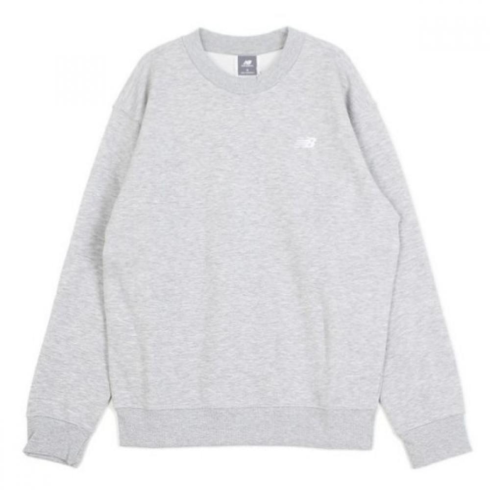 

New Balance Men S Mt41510 Small Logo Fleece SweatShirt Semi overSized 095(M)
