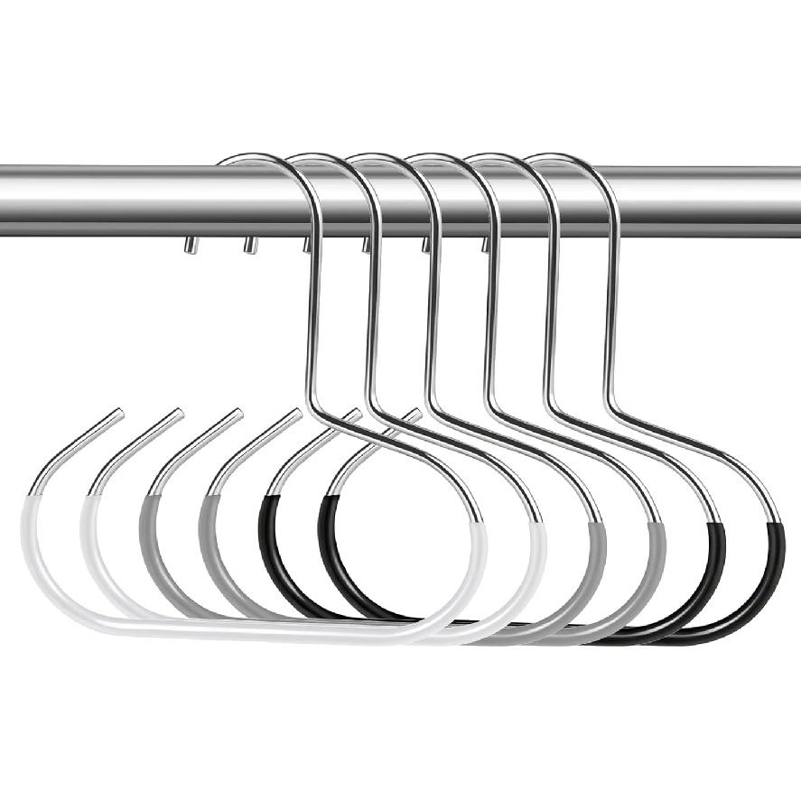 6 Count Hat Organizer Hanger, Baseball Closet Cap Rack Holder for Space-Saving, Scarf Organizer Hanger for Baseball Caps, Beanies, Belts, Scarf