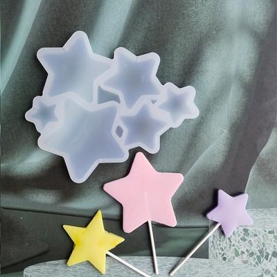 Star Shape Lollipop Mold, Pentagram Chocolate Mold, 3D Silicone Mold, Candy Mold, Fondant Mold, for DIY Cake Decorating Tool