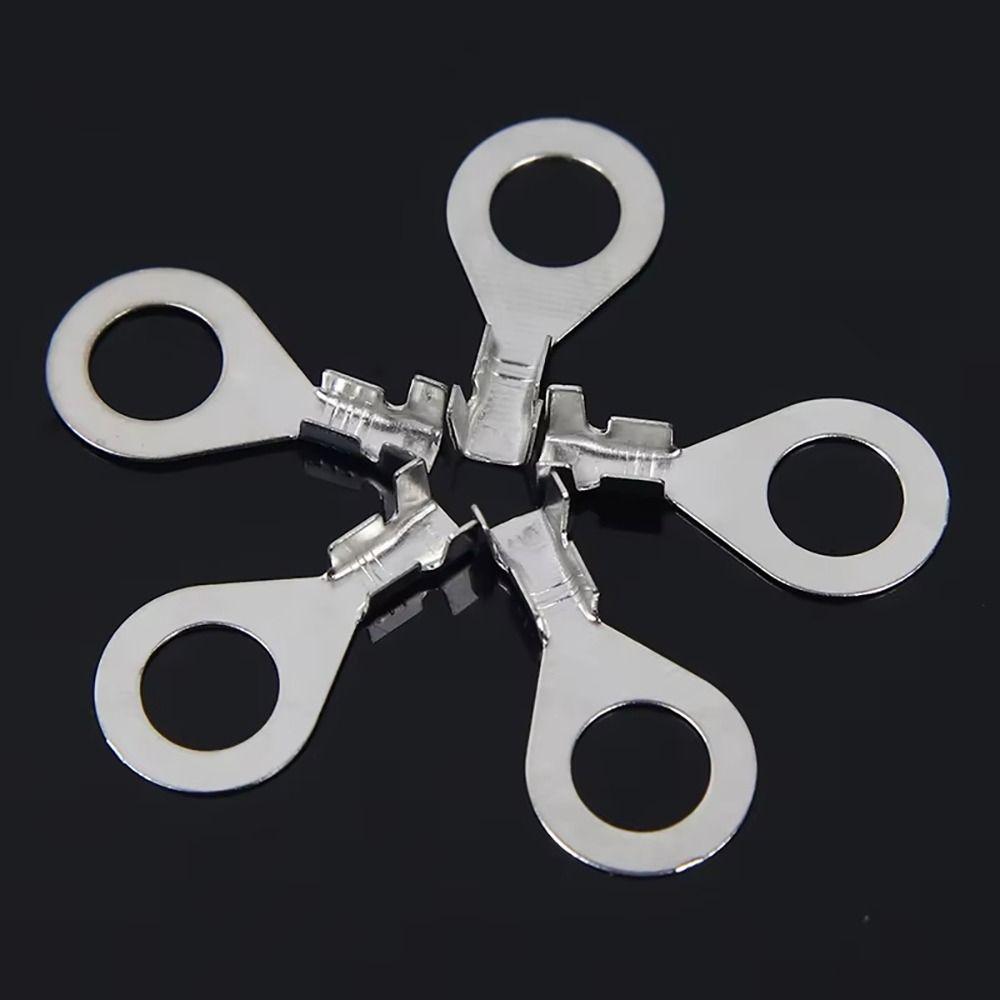 100Pcs Durable M3/M4/M5/M6/M8 DJ431 Terminal Block Tinning Ring Eyes Wire Connector Brass Crimp Terminal