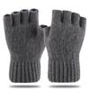 2020Outdoor Half Finger Gloves Women Men Winter Warm Wool Mittens Unisex Elastic Knitted Touchscreen Nonslip Fingerless Gloves