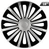 Trend Hubcaps Silver / Black 16", 4 Pcs.