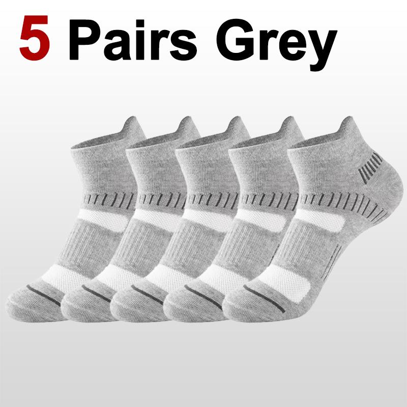 5/10 Pairs Men Sports Ankle Socks Sweat Absorbing Breathable Comfortable Very Suitable Basketball Running Outdoor Leisure Socks
