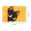 Cute Peeking Black Cats Fashionable Style Door Mat Machine Washable for Bathroom Bedroom Living Room Entrance