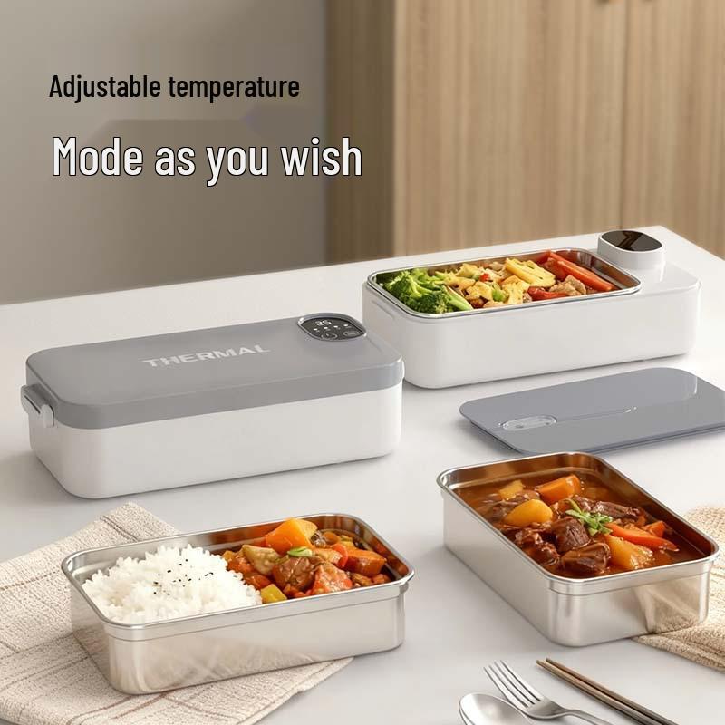 Bezprzewodowe podgrzewane pudełko na lunch USB - 900 ml Bento bez wody dla studentów i pracowników biurowych